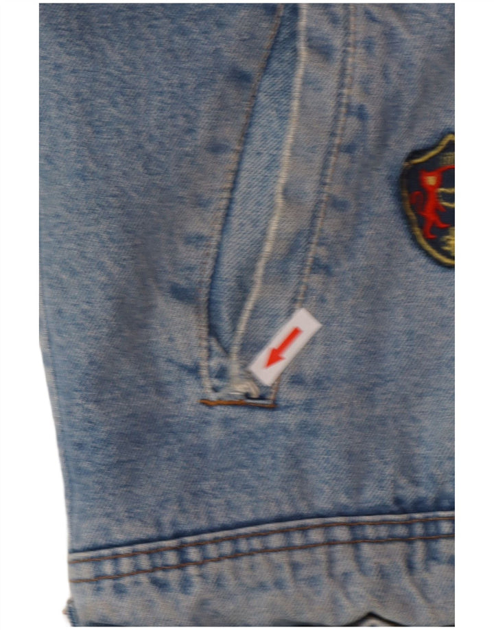 POP 84 Mens Denim Sherpa Jacket UK 38 Medium Blue