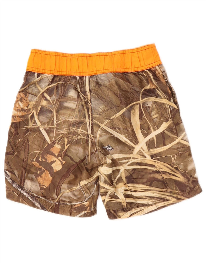VINTAGE Boys Swimming Shorts 4-5 Years  Brown Camouflage Polyester