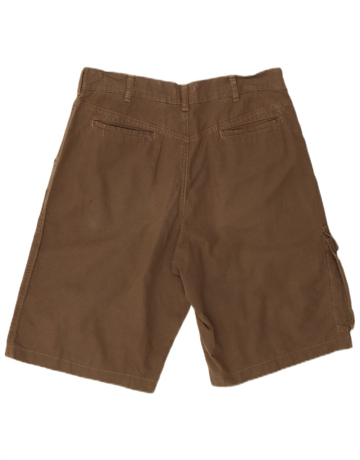 Armani Mens Cargo Shorts IT 46 Small W30 Brown Cotton