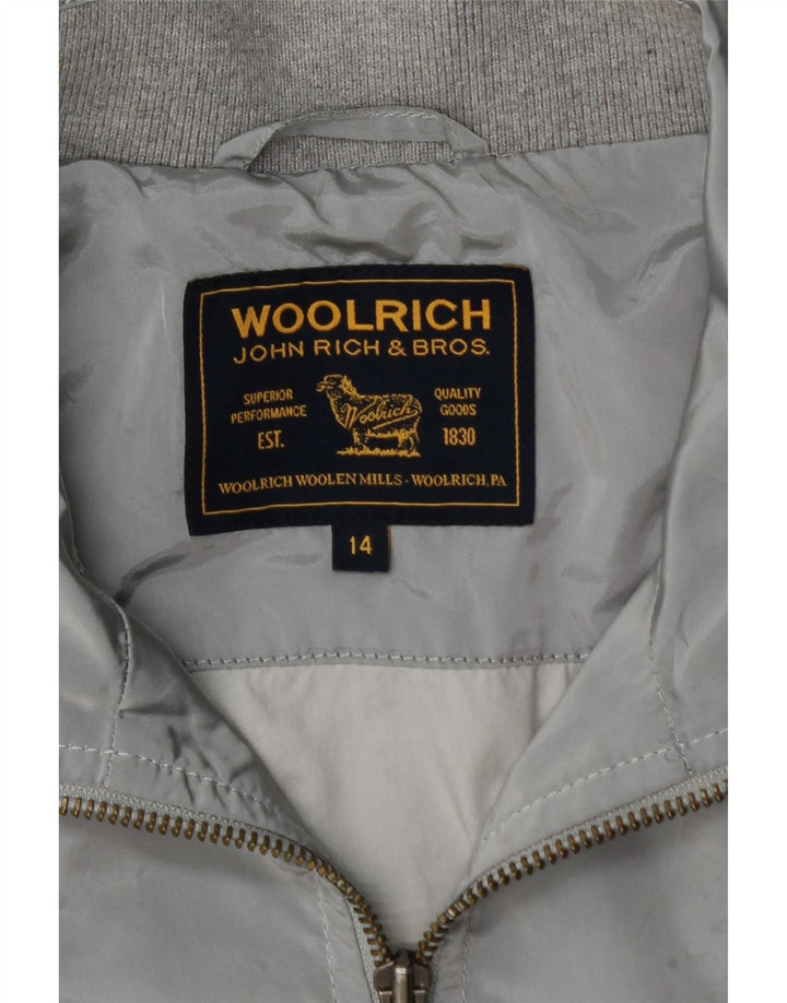 WOOLRICH Boys Bomber Jacket 13-14 Years Grey Polyester