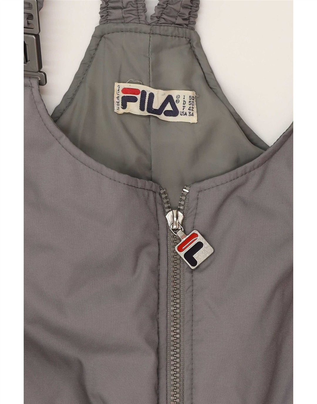 Fila Mens Sleeveless Ski Jumpsuit IT 50 Large Grey