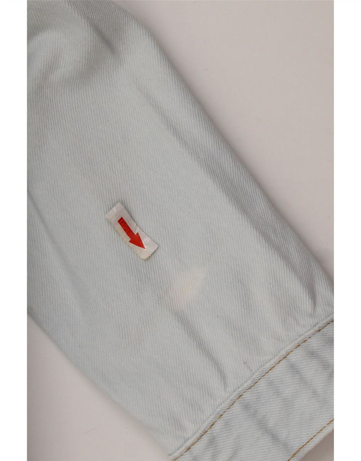 Levi's Womens Crop Denim Jacket UK 12 Medium Blue Cotton