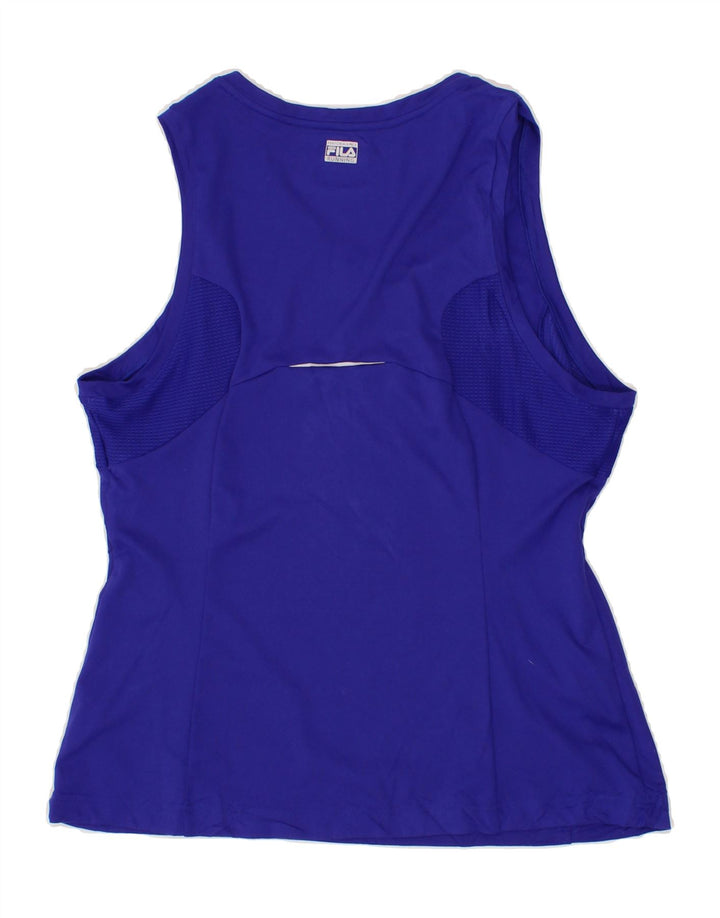 FILA Womens Vest Top UK 14 Large Blue Vintage Fila and Second-Hand Fila from Messina Hembry 