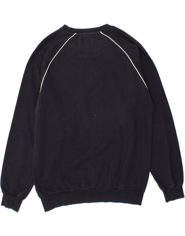 AUSTRALIAN L'ALPINA Mens Graphic Sweatshirt Jumper Medium Navy Blue Vintage AUSTRALIAN L'ALPINA and Second-Hand AUSTRALIAN L'ALPINA from Messina Hembry 