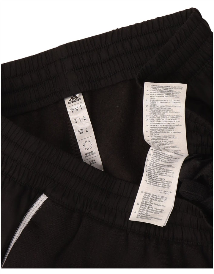 Adidas Mens Tracksuit Trousers Medium Black Cotton