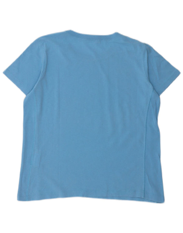 Champion Womens Loose Fit T-Shirt Top UK 10 Small Blue Cotton