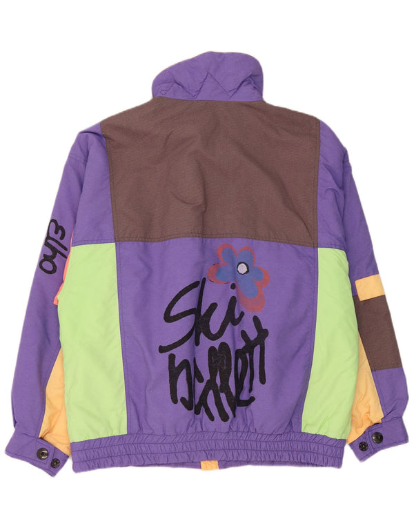 Vintage Mens Graphic Ski Jacket UK 38 Medium Multicoloured Colourblock