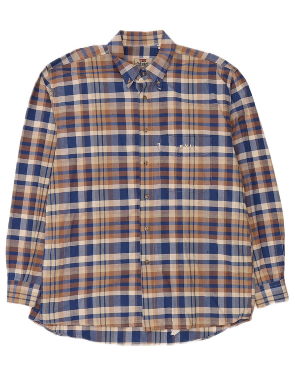 Levi's Mens Shirt XL Blue Check