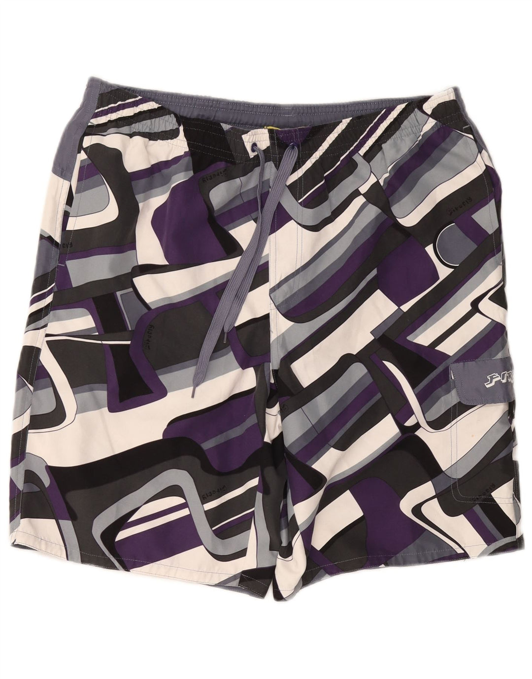 FIREFLY Mens Swimming Shorts Large  Multicoloured Geometric Polyester