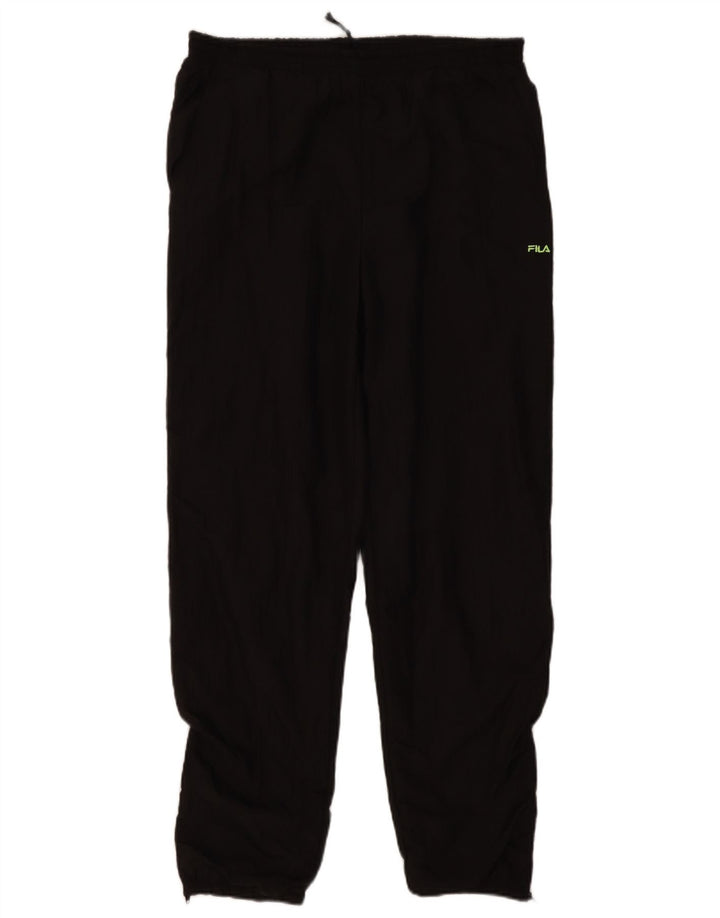 Fila Womens Tracksuit Trousers Joggers US 10 Large  Black Polyamide