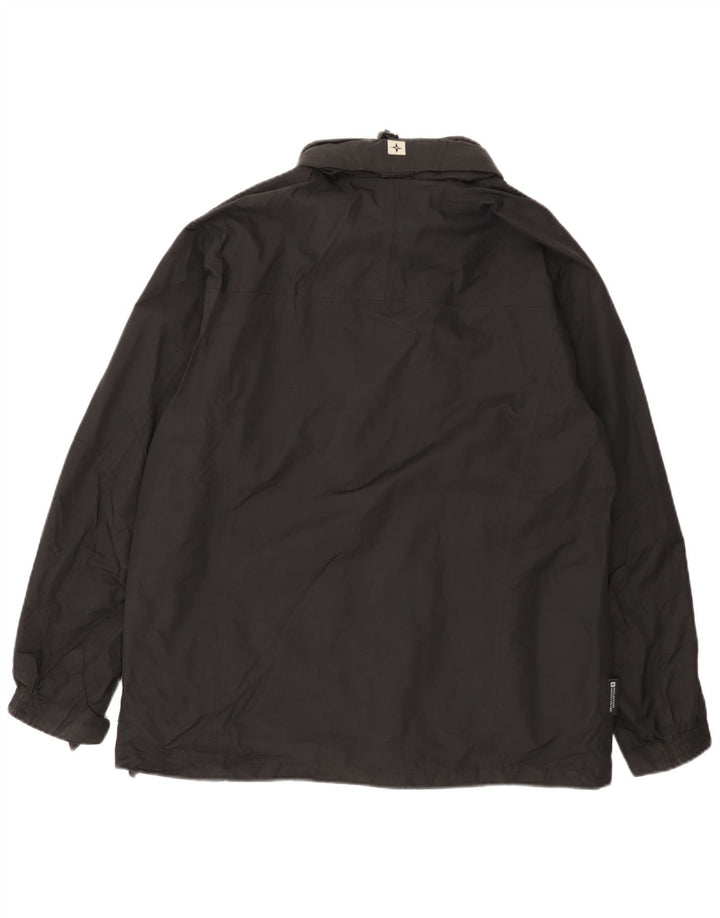Mountain Warehouse Mens Hooded Rain Jacket UK 38 Medium Black Nylon