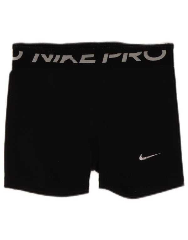 Nike Girls Graphic Sport Shorts 10-11 Years Medium Black Polyester Sports