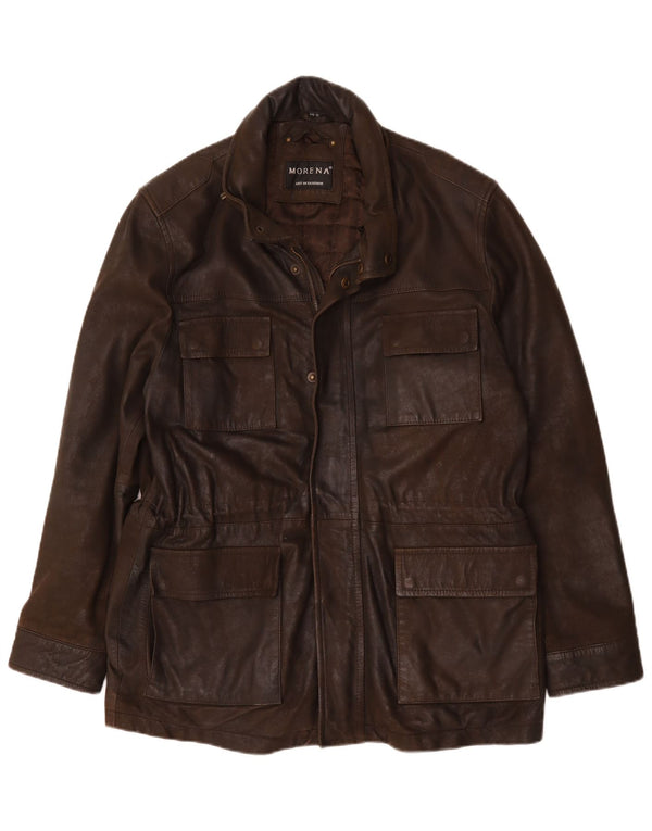 Morena Mens Leather Jacket UK 42 XL Brown