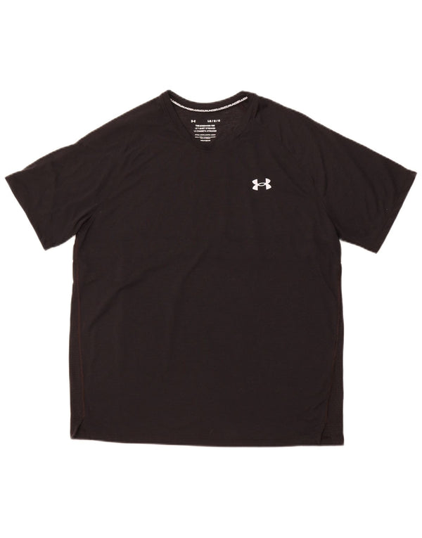 UNDER ARMOUR Mens Heat Gear T-Shirt Top Large Black