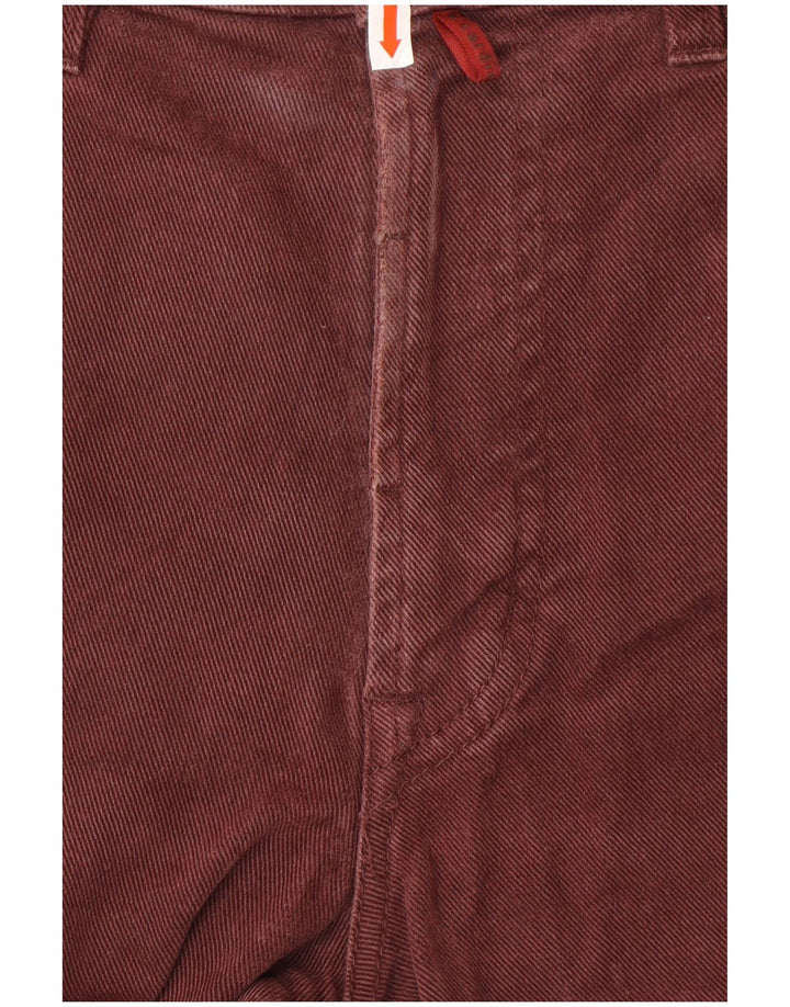 PIERRE CARDIN Mens Straight Jeans W33 L34 Maroon Cotton