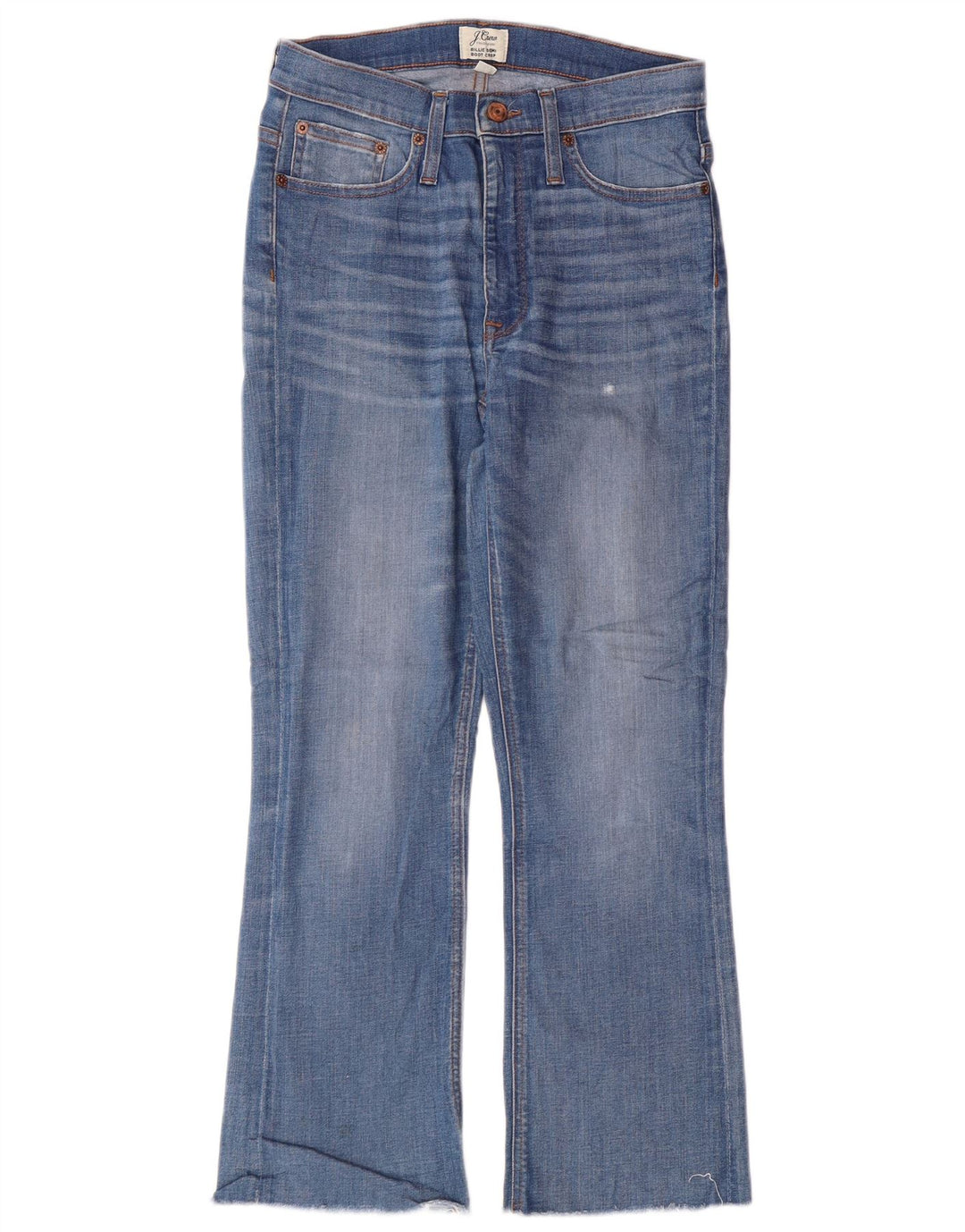 J. CREW Womens Billie Demi Bootcut Cropped Jeans W27 L25  Blue Cotton