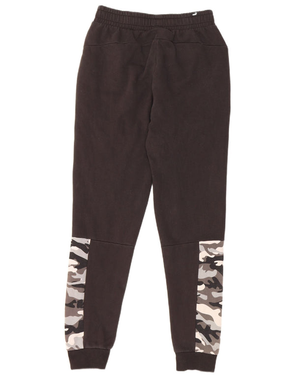 Puma Mens Tracksuit Trousers Joggers Small Black Camouflage Cotton