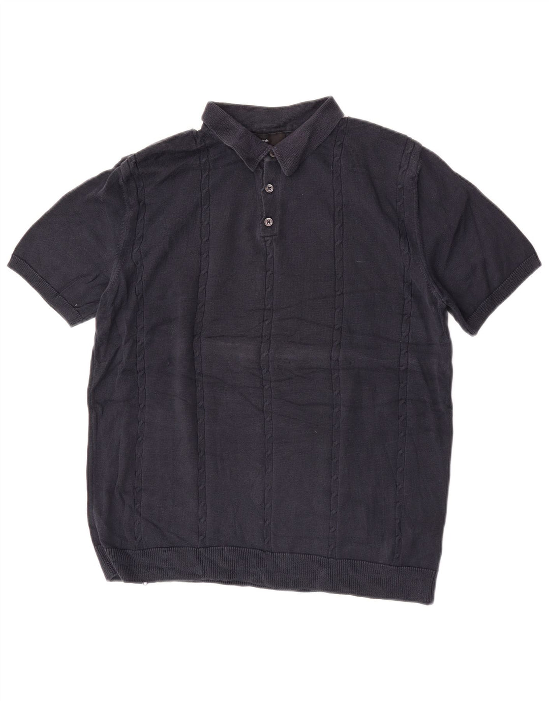 Marks & Spencer Mens Autograph Polo Neck Jumper Sweater Medium Navy Blue