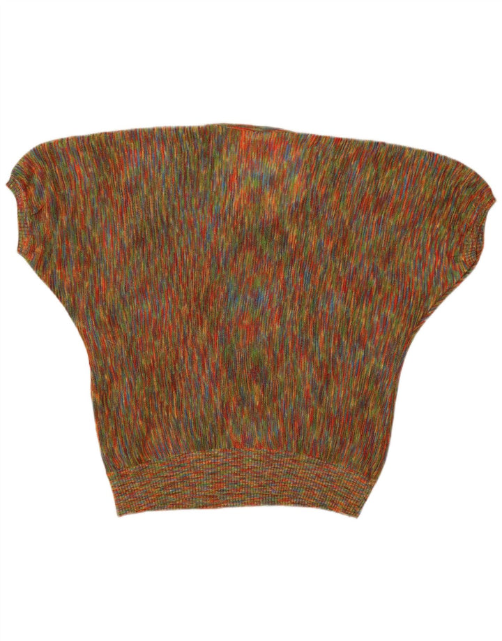 Vintage Womens Blouse Top UK 12 Medium Multicoloured Flecked