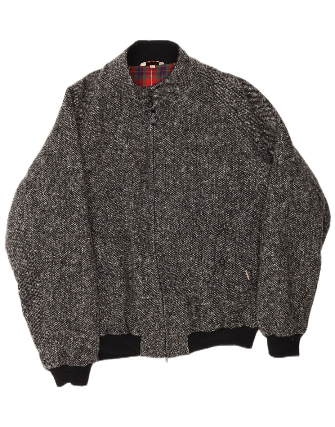 Baracuta Mens Bomber Jacket UK 42 XL Grey Flecked Classic
