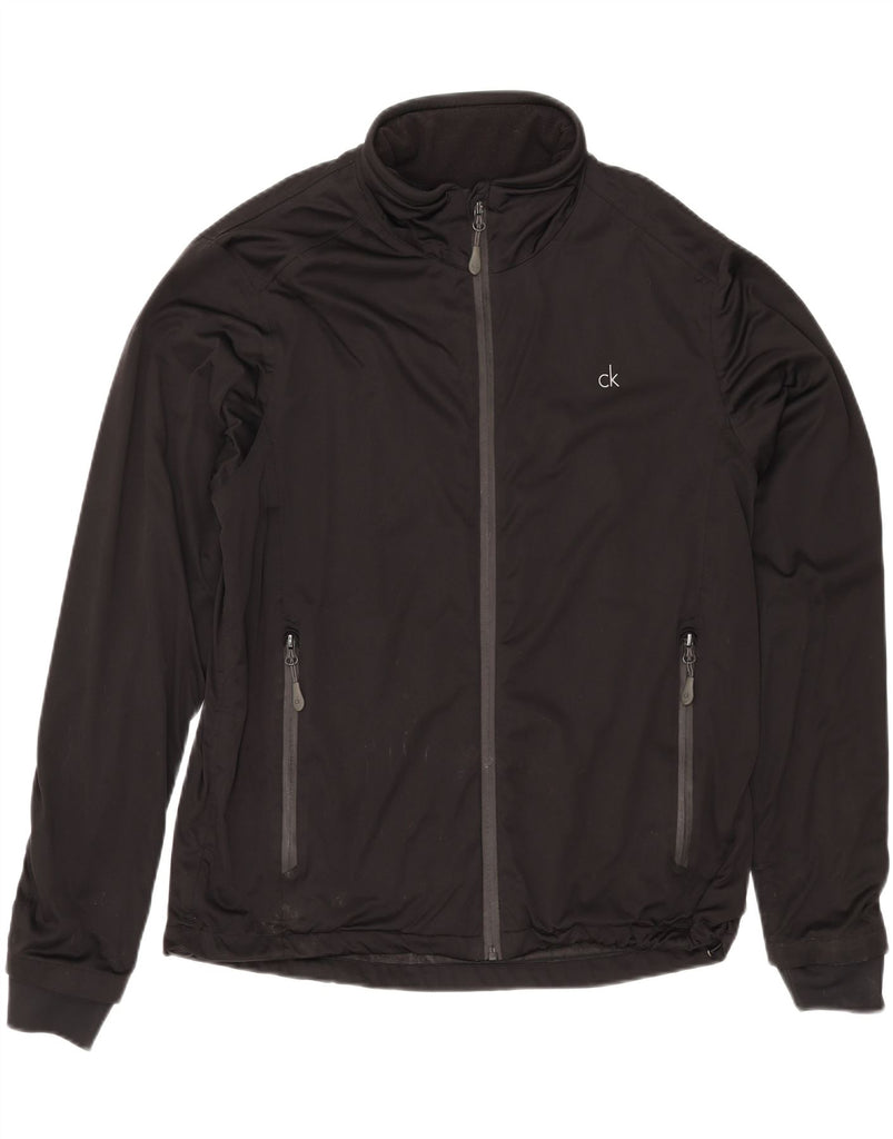 CALVIN KLEIN Mens Golf Rain Jacket Medium Black Polyester Vintage Calvin Klein and Second-Hand Calvin Klein from Messina Hembry 