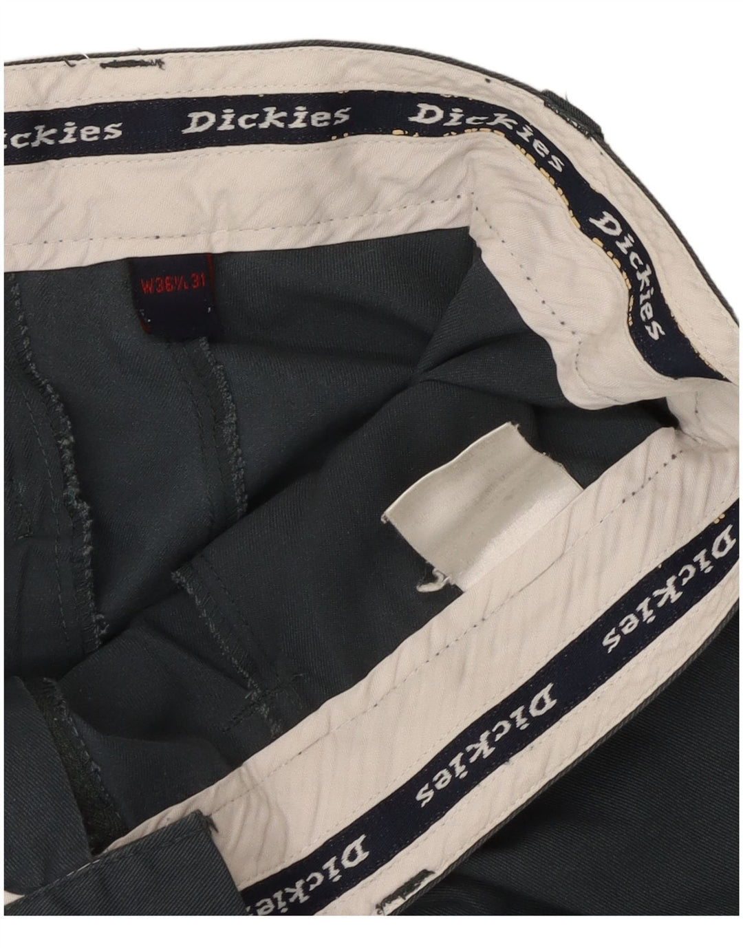 Dickies Mens Straight Suit Trousers W36 L26 Grey Polyester