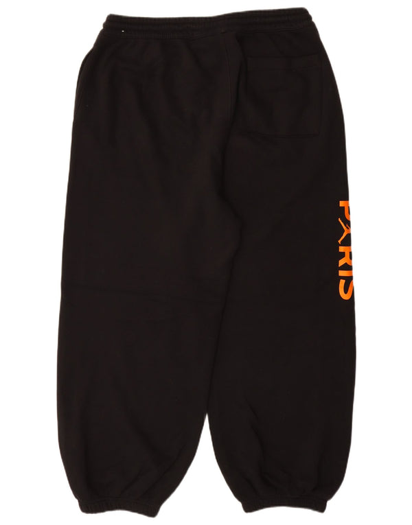 JORDAN Mens Paris Graphic Tracksuit Trousers Joggers Large Black Cotton