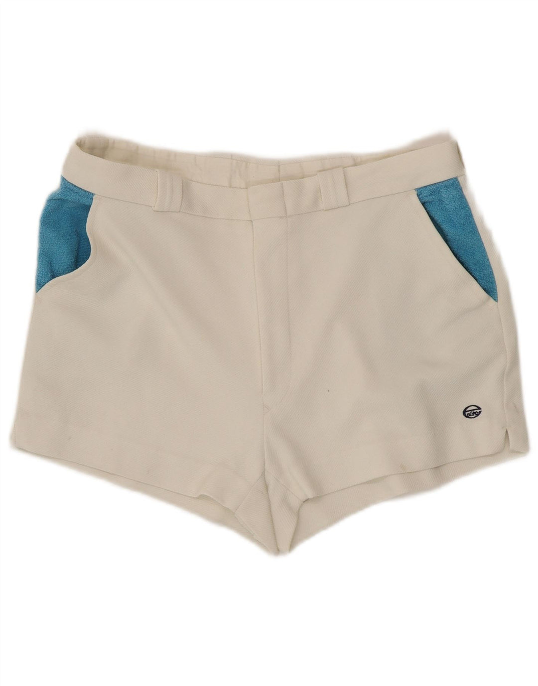 Elite Womens Casual Shorts IT 50 Large W34  White Colourblock Polyester
