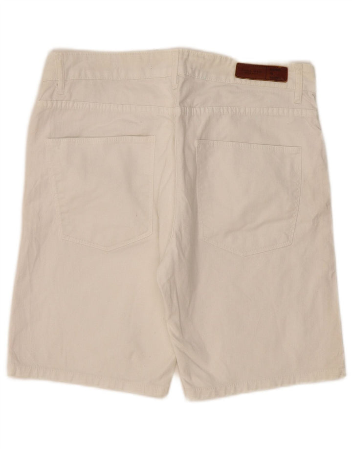 Zara Mens Denim Shorts EU 44 Large W34 White