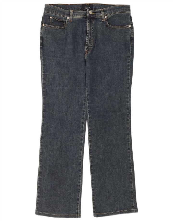 Trussardi Womens Bootcut Jeans W32 L30 Blue Cotton