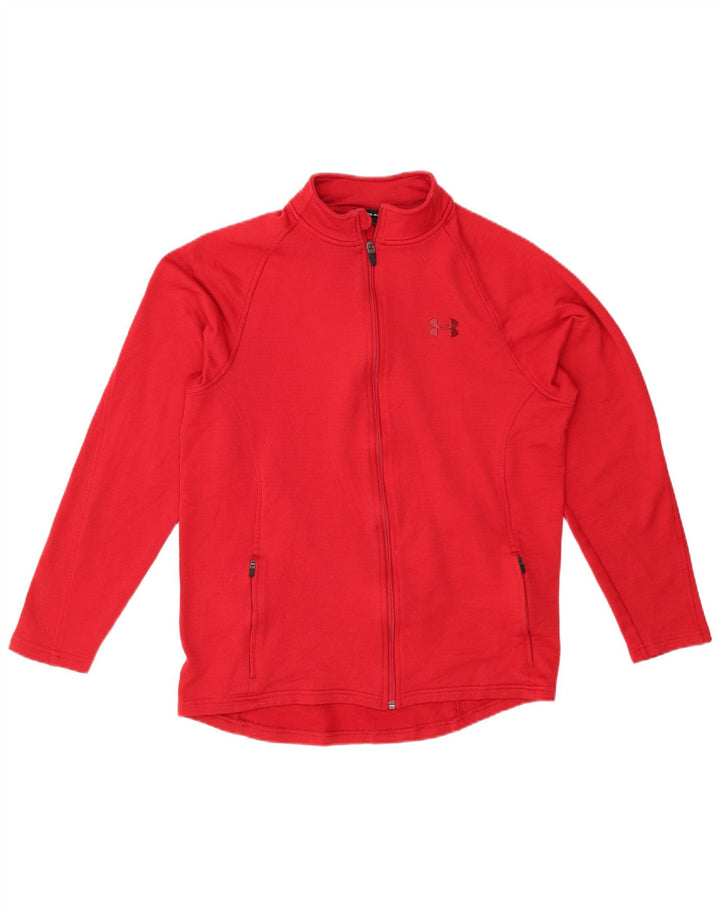 UNDER ARMOUR Womens Loose Fit Tracksuit Top Jacket UK 14 Medium Red