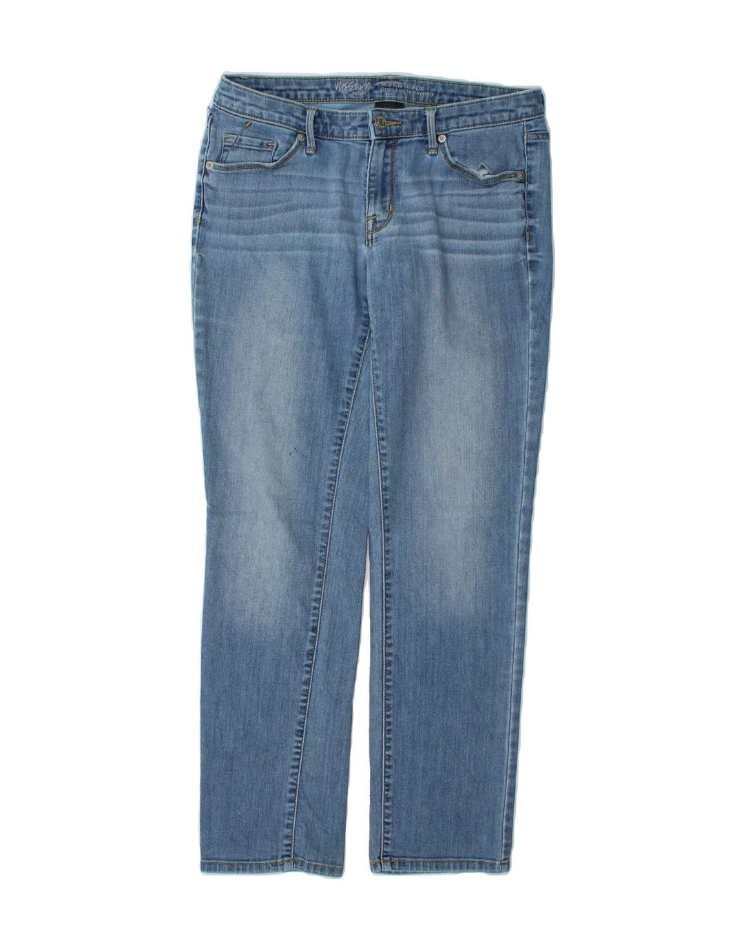 MOSSIMO Womens Mid Rise Straight Jeans US 8 Medium W30 L29 Blue Cotton Vintage Mossimo and Second-Hand Mossimo from Messina Hembry 