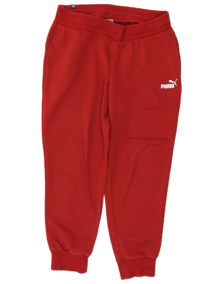 PUMA Mens Tracksuit Trousers Joggers Large  Red Cotton