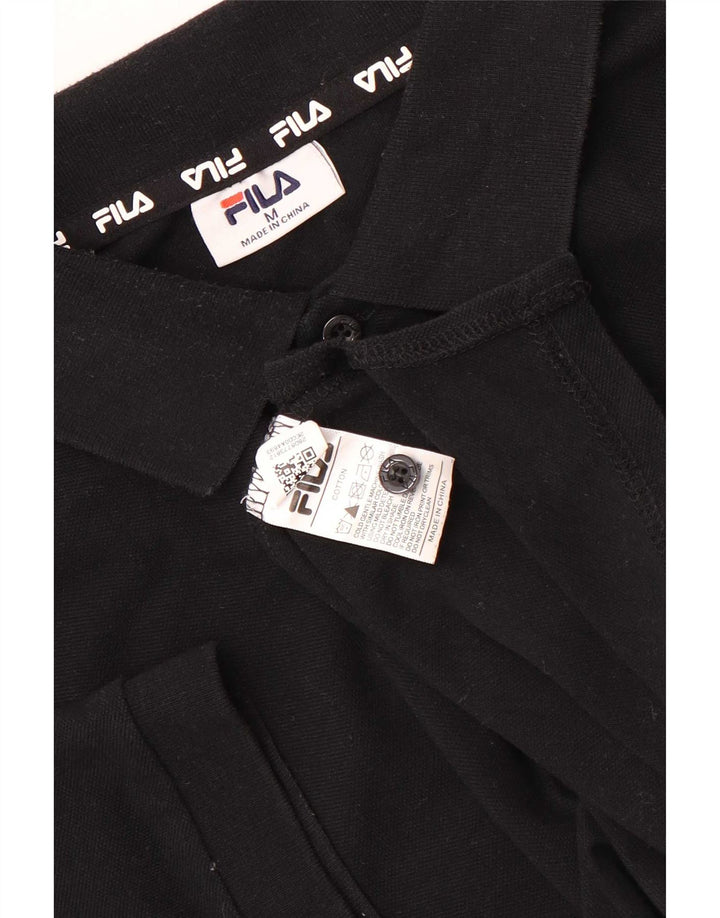 Fila Mens Polo Shirt Medium Black Cotton