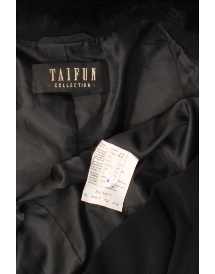 TAIFUN Womens Blazer Jacket UK 16 Large  Black Polyester