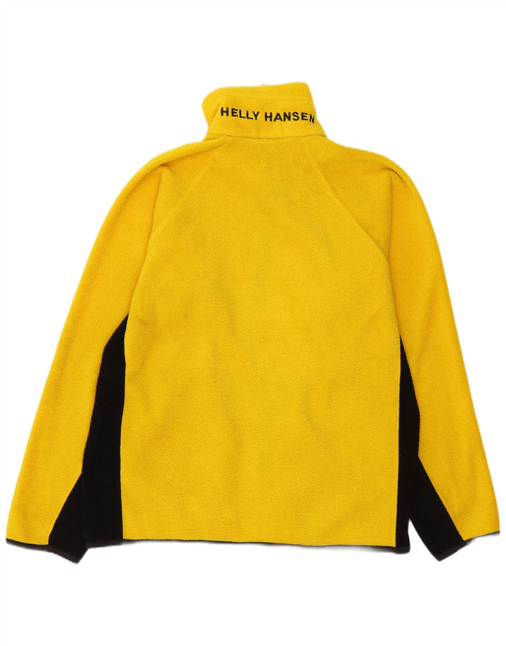 HELLY HANSEN Mens Fleece Jacket UK 36 Small Yellow Colourblock Polyester