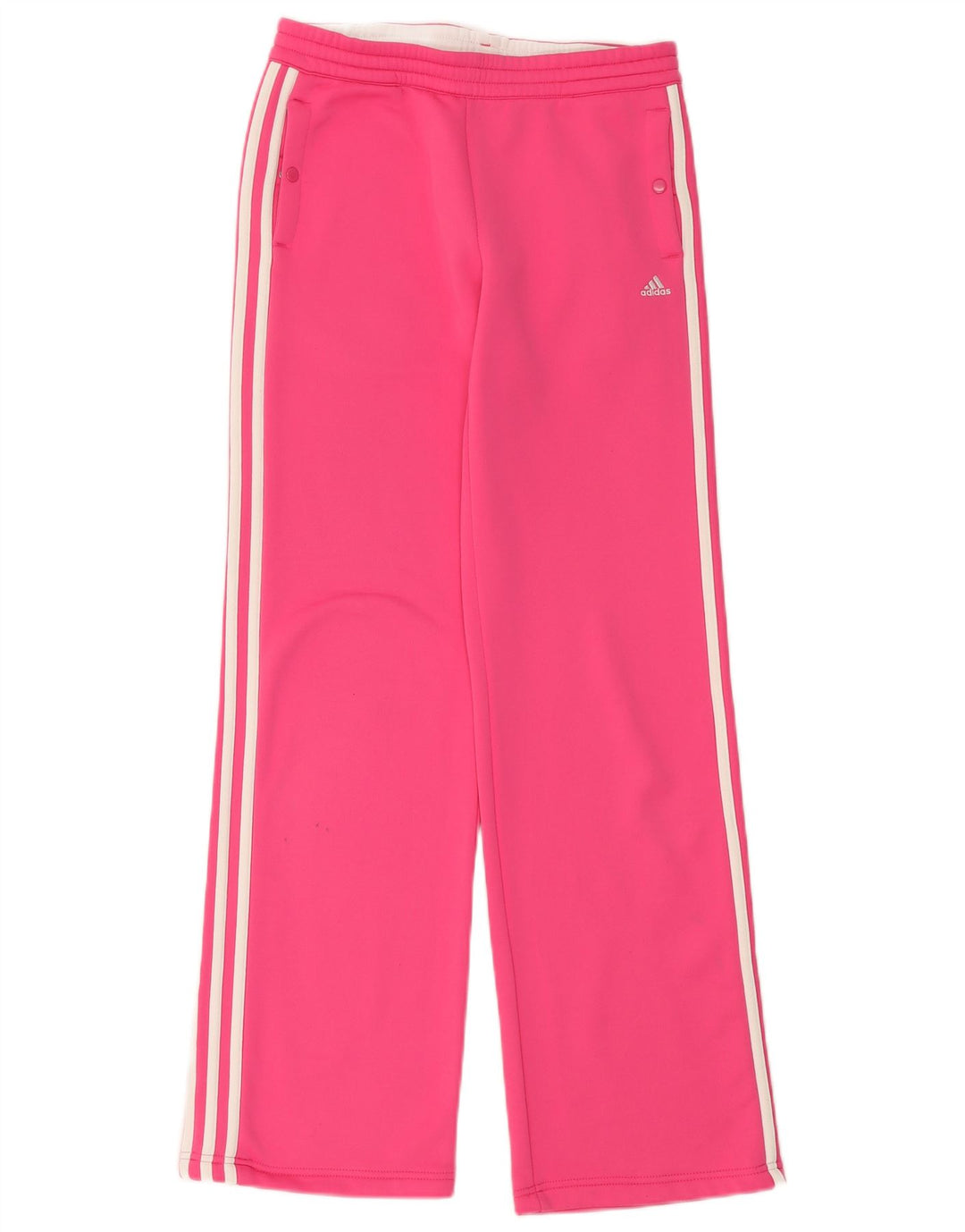 Adidas Womens Straight Tracksuit Trousers UK 10 Small Pink Polyester