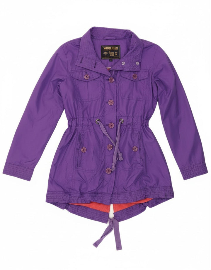 Woolrich Girls Parka Jacket 7-8 Years Purple
