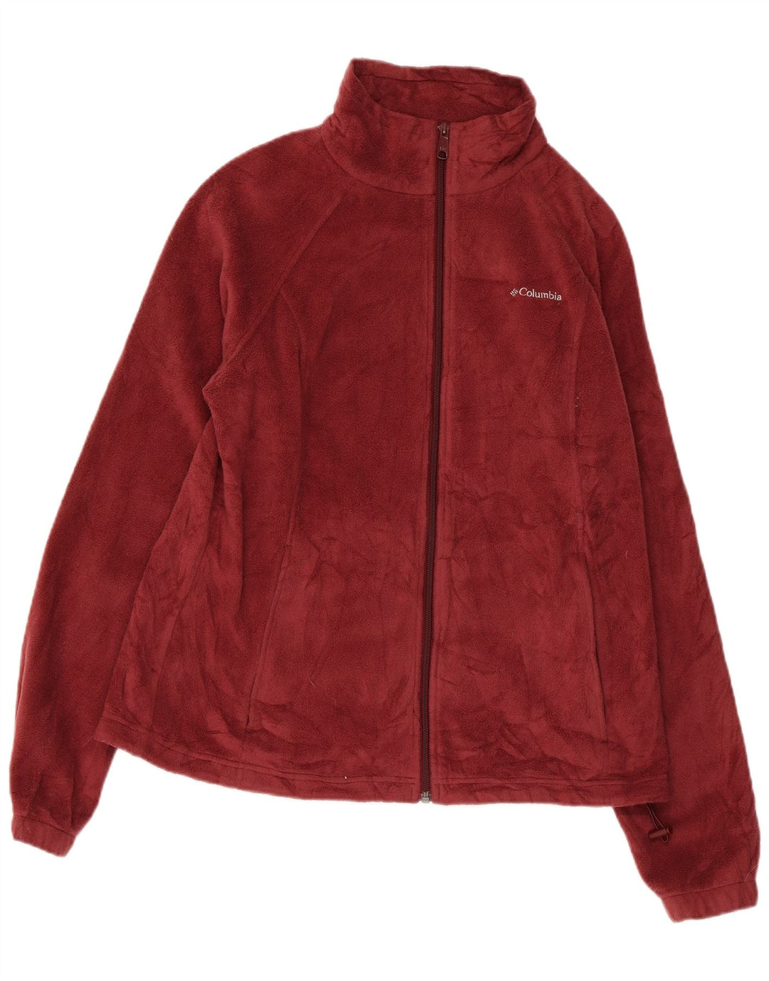 COLUMBIA Womens Fleece Jacket UK 18 XL Burgundy Polyester