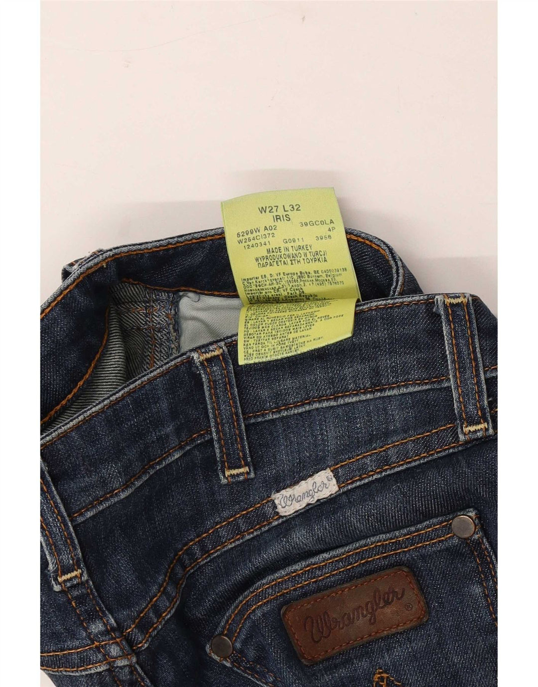 Wrangler Womens Iris Bootcut Jeans W27 L32 Navy Blue Cotton
