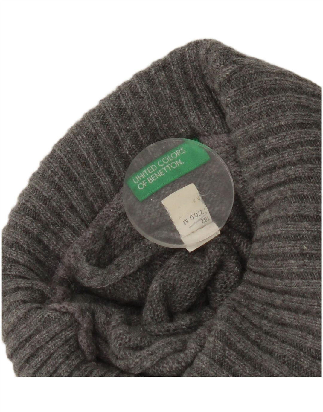 Benetton Womens Roll Neck Jumper Sweater UK 14 Medium Grey