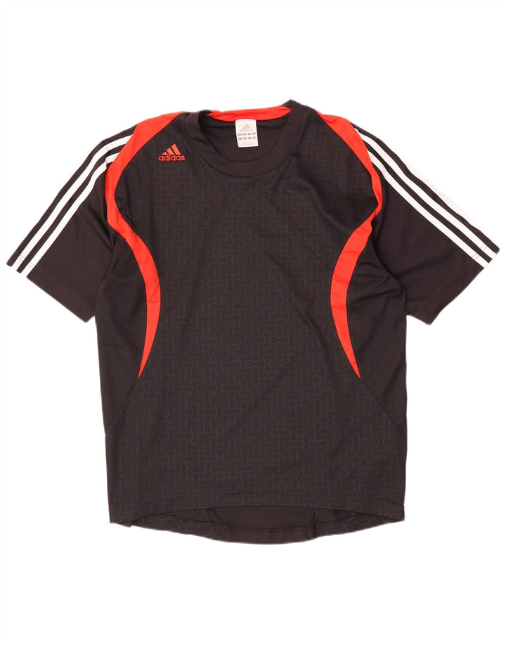 Adidas Mens T-Shirt Top Small Black Colourblock Polyester