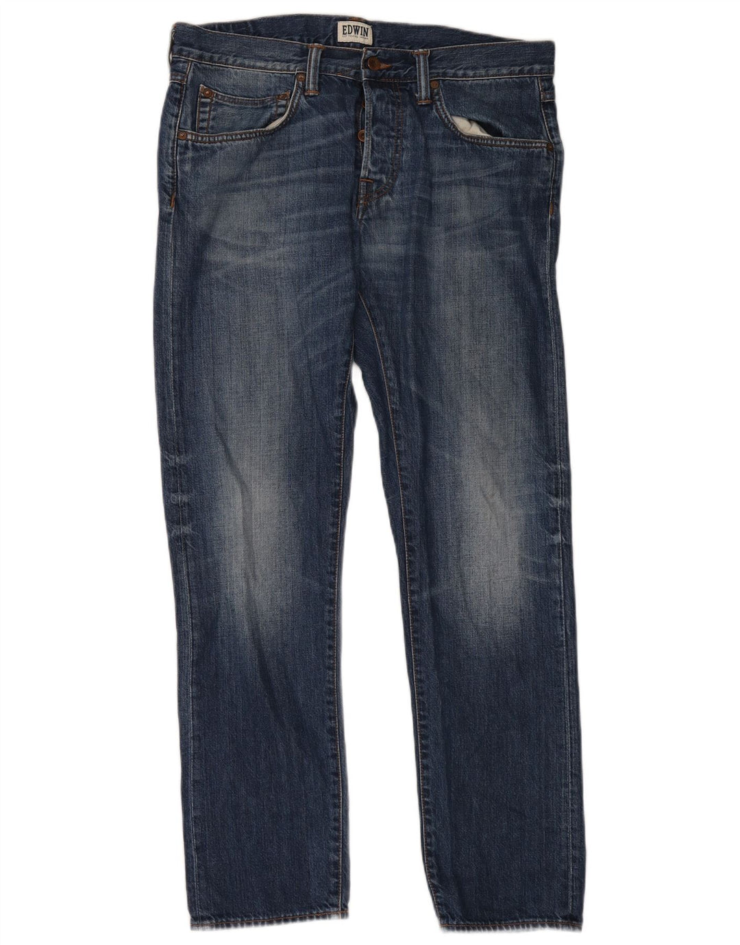 Edwin Mens Relaxed Fit Straight Jeans W34 L32 Blue