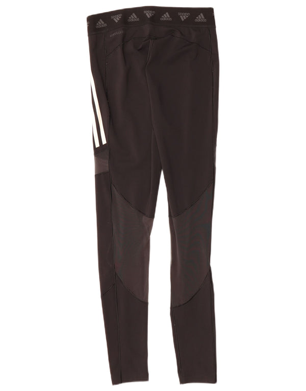 ADIDAS Womens Aeroready Graphic Leggings UK 12 Medium  Black