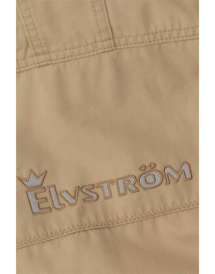 Elvstrom Mens Windbreaker Coat IT 46 Small Beige Cotton