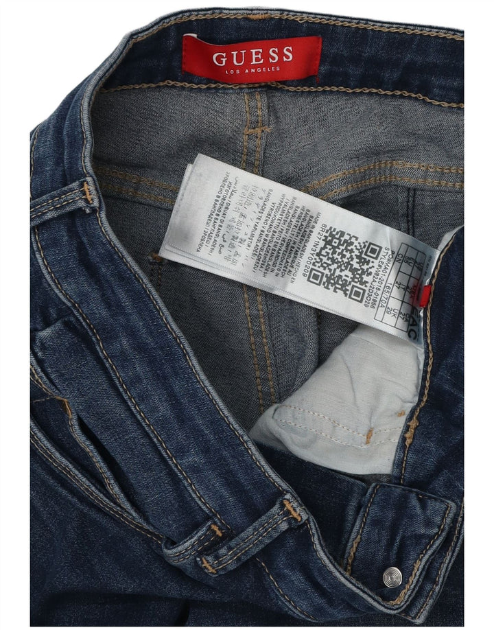 GUESS Womens Skinny Jeans W29 L28 Navy Blue Cotton