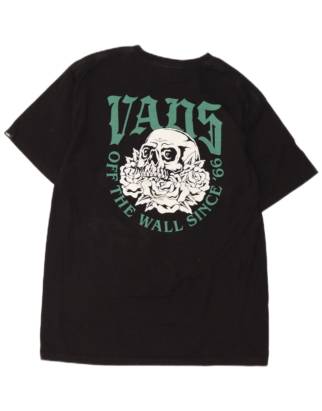 VANS Mens Classic Fit Graphic T-Shirt Top Medium Black Cotton