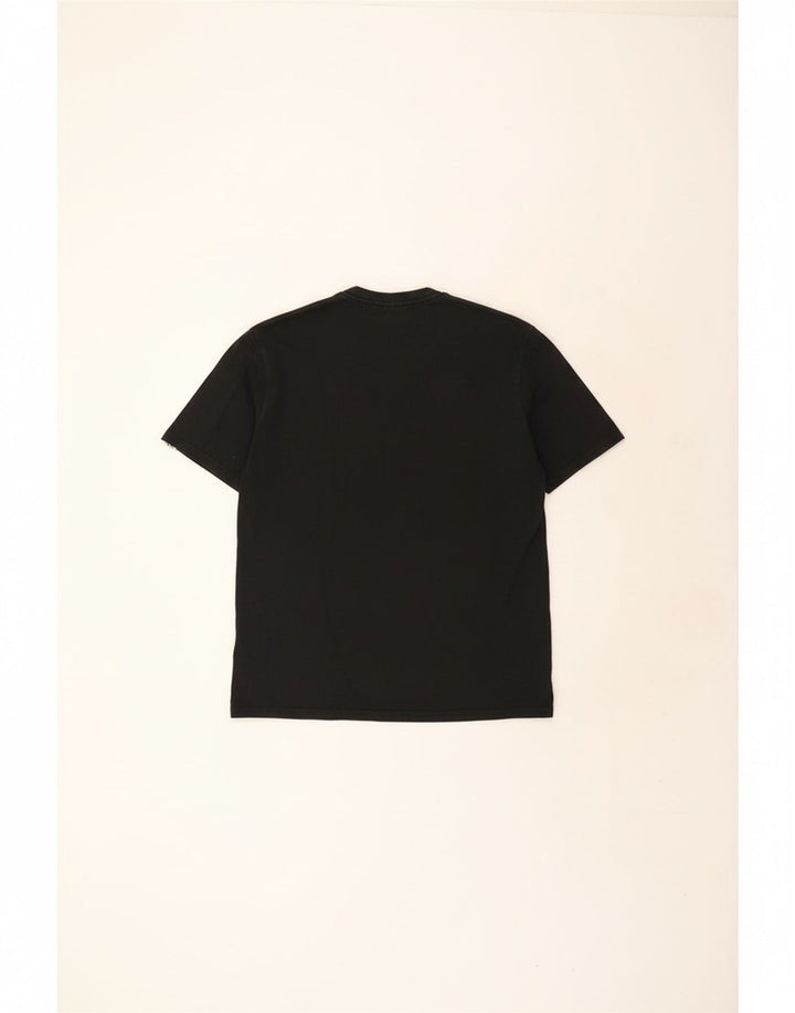 Kappa Mens Graphic T-Shirt Top Large Black Cotton