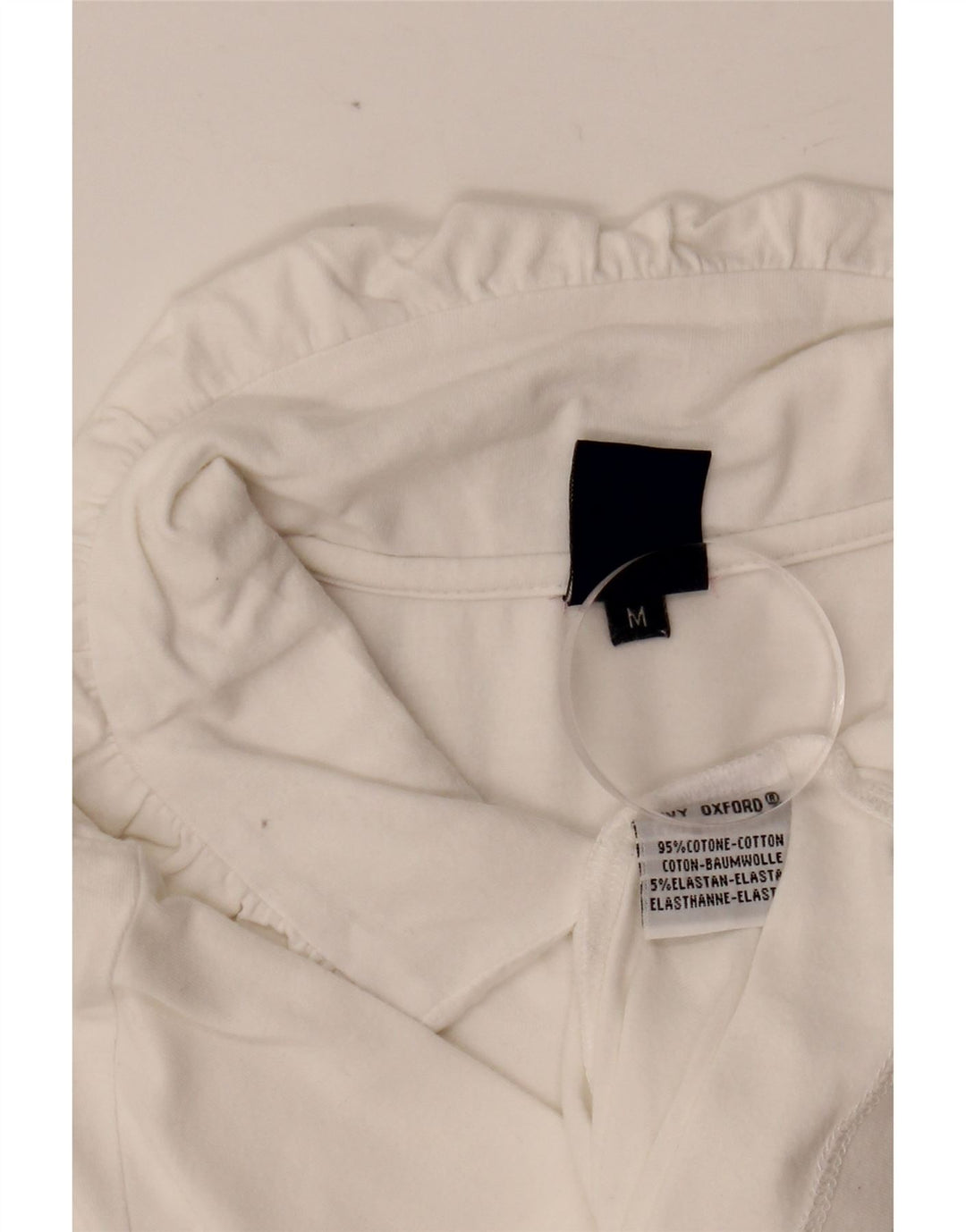 IVY OXFORD Womens Polo Shirt UK 12 Medium White Cotton