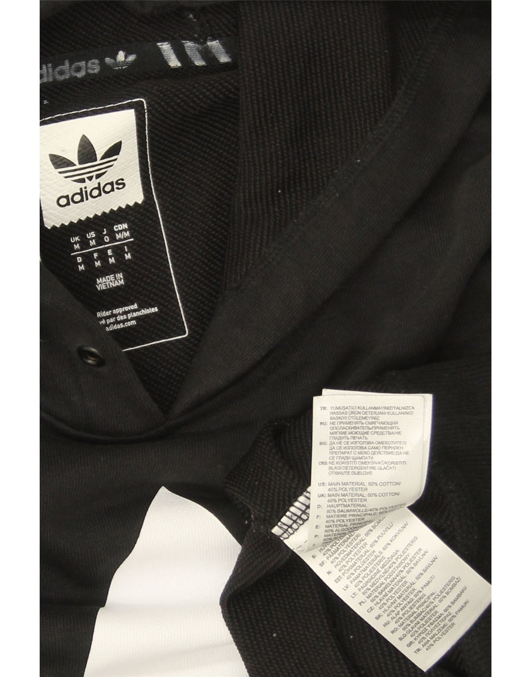 ADIDAS Mens Skateboarding Graphic Hoodie Jumper Medium Black Cotton